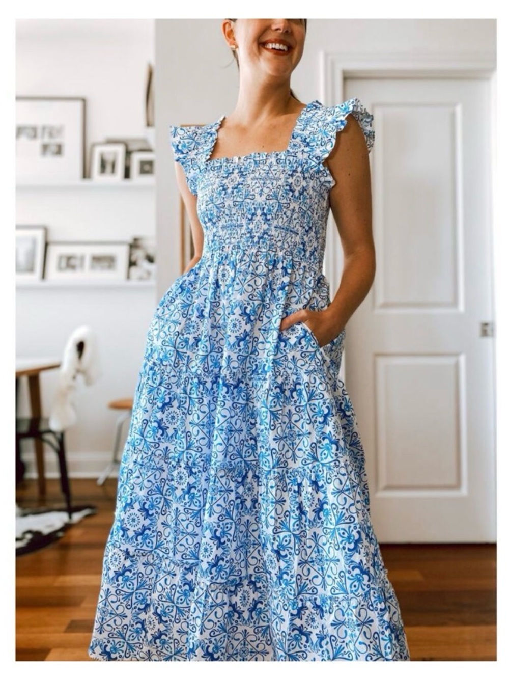 Hill House Ellie Nap Dress in Blue Mosaic